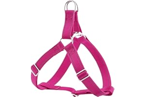 Plutus Pet Step in Dog Harness, Reflective, Adjustable, and Secure with Metal Buckles, Quick Fit Dog Harness for Puppy, Small, Medium and Large Dogs, Hot Pink, M