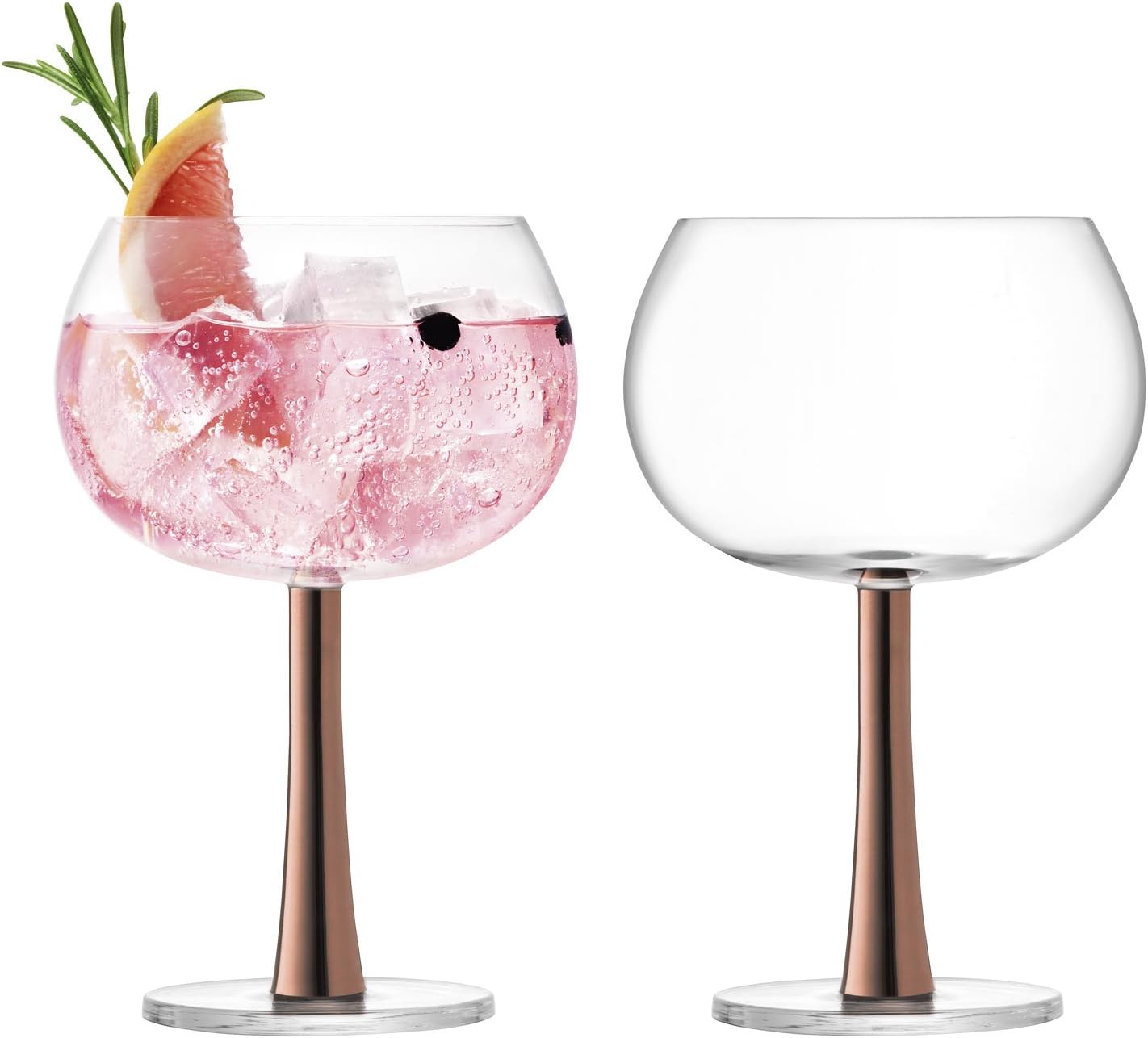 LSA International Gin Balloon Glass 420ml Copper, 2 Count (Pack of 1)