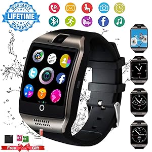 Smartwatch con Whatsapp,Bluetooth Smart Watch Pantalla táctil,Reloj Inteligente Hombre con Cámara, Impermeable Smartwatches Telefono Sport Fitness Tracker Compatible Android iOS...