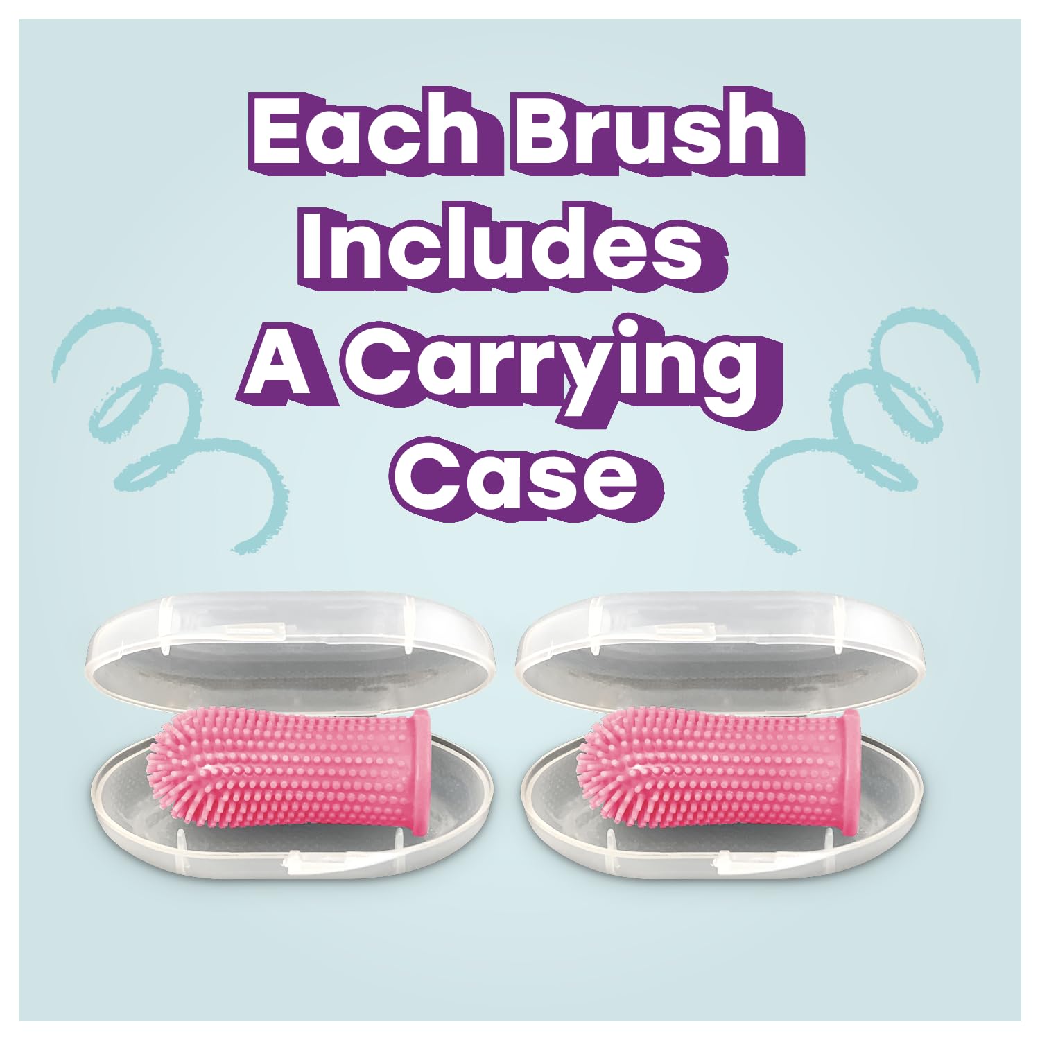 Baby Toothbrush, 360 Degree Bristle Silicone Baby Toothbrush 6 to 12 Months, and Toddler Toothbrushes 1-2, Set of 2 - Blue
