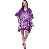 Miss Lavish London Women’s Short Kaftan Dress, Plus Size Swim Coverup, Resort Wear, Cruise Vacation Dress, Plus Size Cover Up