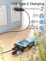 Inspireyes Kids Walkie Talkies 2 Pack Rechargeable 3-12 Years Long Range 3 Miles view 4