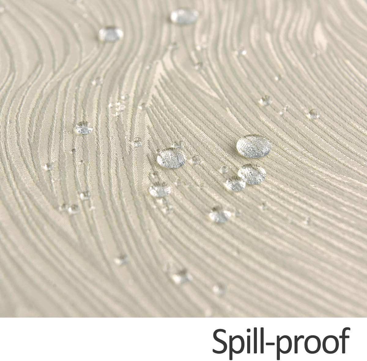 maxmill Square Table Cloth Swirl Pattern Spillproof Wrinkle Resistant Oil Proof Heavy Weight Soft Tablecloth for Kitchen Dinning Tabletop Outdoor Picnic Square 52 x 52 Inch Beige: Home & Kitchen