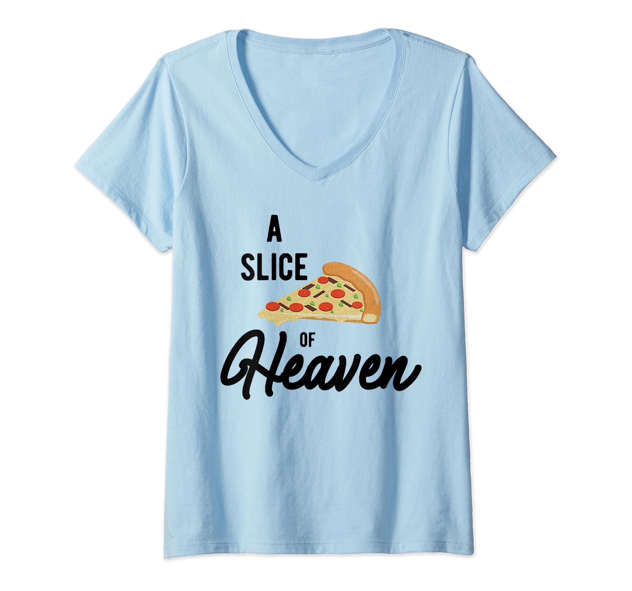 Photo 1 of ***(RED/ STOCK PHOTO FOR REFERENCE ONLY)***Womens A slice of mystical pizza in the sky style V-Neck T-Shirt RED medium 