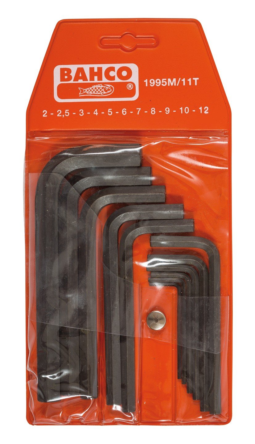 Bahco 1995TORX/7T Hexagon Offset Screwdriver Set for Torx Head Screws, Black/Orange, Set of 7 Piece