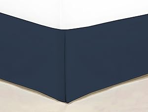 Sweet Home Collection 1500 Series Egyptian Quality Deep Pocket Bed Skirt/Dust Ruffle, Full, Navy