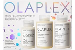 Olaplex Hello Healthy Hair Starter Kit: No. 3, 4, 5, Shampoo & Conditioner Set to Cleanse, Hydrate, & Control Frizz Up to 72 Hours, Hair Perfector to Strengthen & Reverse Damage, For All Hair Types