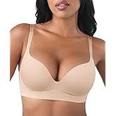 FeelinGirl Wireless Bras Comfortable Push Up Bra Full Support Lift Bralette Seamless Tshirt Bras