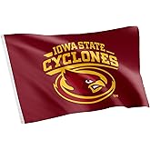 Desert Cactus Iowa State University ISU Flag - 3 x 5 Feet Cyclones Banner, Indoor/Outdoor Durable Fabric, 100% Polyester Design (Style 1a)