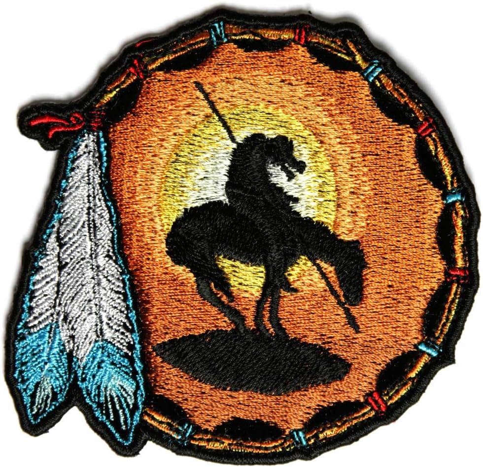 End of The Trail Small Patch - 3.5x3.5 inch. Embroidered Iron on Patch