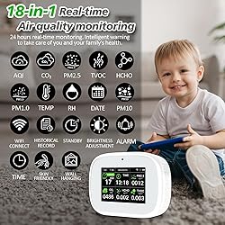 18-in-1 Smart Air Quality Monitor - Indoor WiFi Air