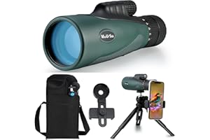 MaxUSee HD 10-30x50 Zoom Monocular Telescope with Tripod Carrying Bag Hand Strap Phone Adapter - BAK4 Prism & FMC Lens - Waterproof for Travel Bird Watching Wildlife Camping Scenery