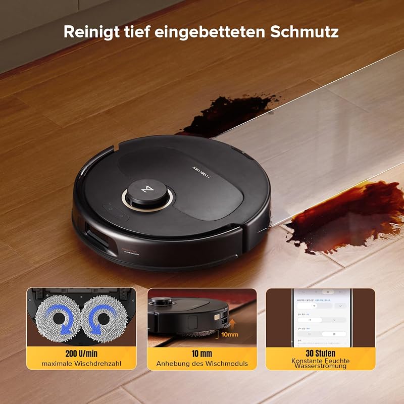 Qrevo S5V Saugroboter mit Wischfunktion&Hebarem Wischmopp
