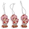 Strawberry Shortcake Air Freshener | Strawberry Air Freshner Car | Strawberry Shortcake Collectibles Gift | Strawberry Scented Air Freshener | 3/Set | Officially Licensed