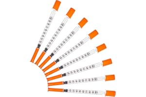 JIBENGAO 1ml/cc Lab Consumables with 30Ga/0.5'' Individually Wrapped (50Pack)