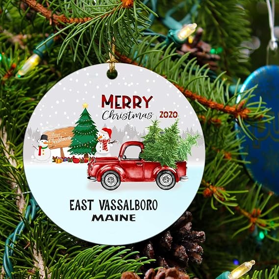 Items similar to michigan santa ornament on etsy Amazon.com: East Vassalboro Ornament Maine Ornaments Christmas City