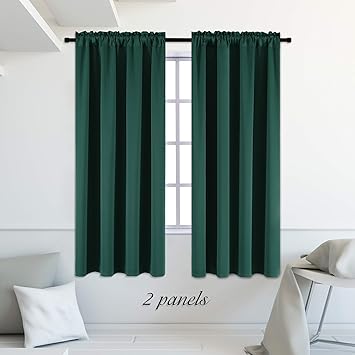 Donren Emerald Green Blackout Thermal Insulating Window Curtains