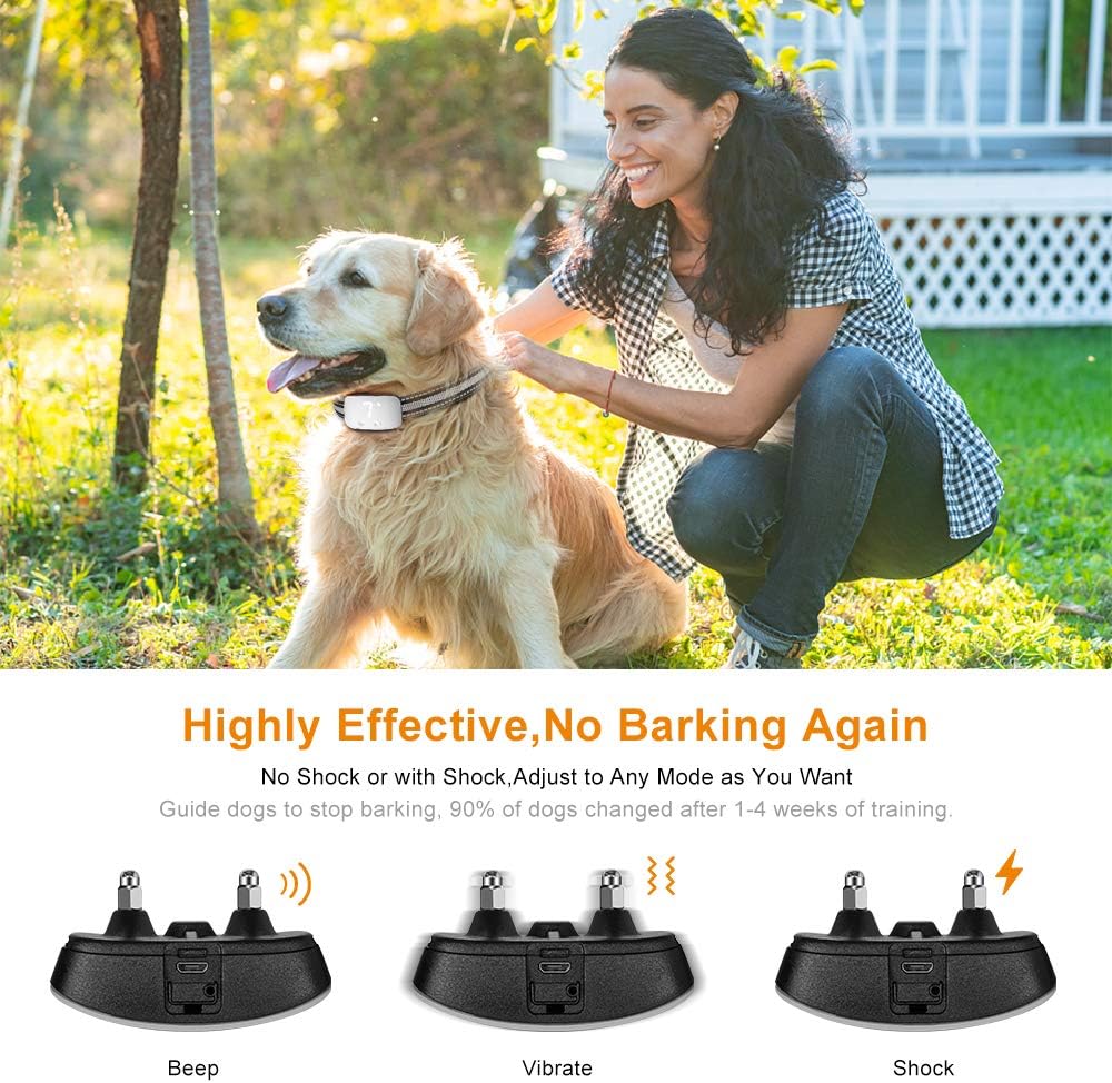 Nest 9 Dog Bark Collar, Rechargeable Anti Barking Training Collar, No Bark Collar 7 Adjustable Sensitivity and Intensity Levels for Small Medium Large Dogs: Pet Supplies