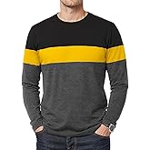 Decrum Mens Long Sleeve Shirt - Soft Casual Full Sleeves Crew Neck T Shirts for Men