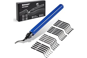 MAVAST Aluminum Deburring Tool with 21 High-Speed Steel Blades (Blue)