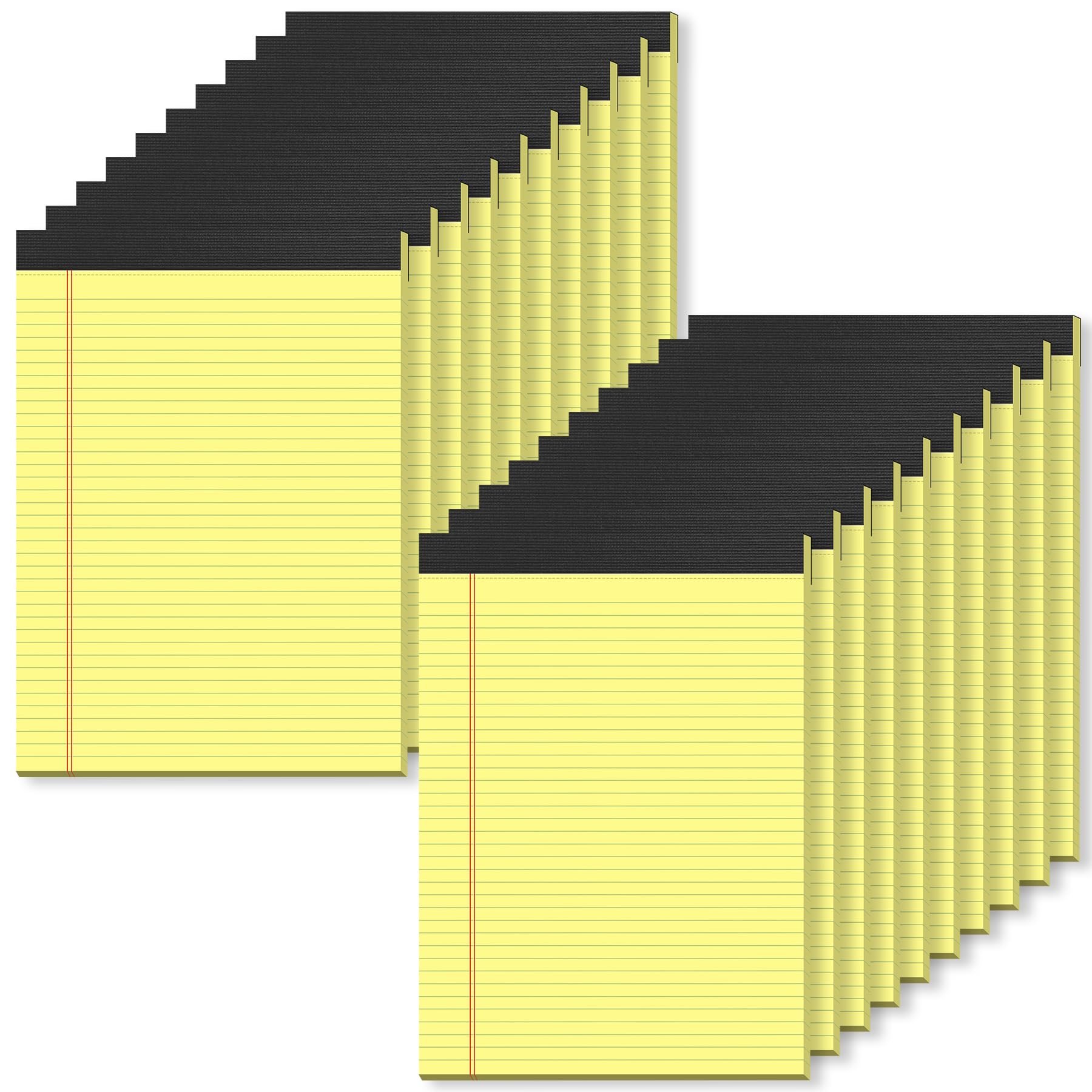 Yellow Legal Pads 8.5 x 11 College Ruled - 20 Pack Yellow Paper Tablets 8 1/2 x 11 Note Pads - Perforated Yellow Pads 8.5 x 11 Double-Size Printing Notepad 30 Sheets Each Note Pad for Office School Image