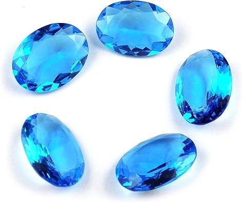 Neerupam Collection Topaze Bleu Suisse Naturelle Aaa Qualite 5x3 Mm Ovale En Vrac Pierre Precieuse Topaze Bleu Suisse Naturelle Pour La Fabrication De Bijoux Amazon Fr Bijoux