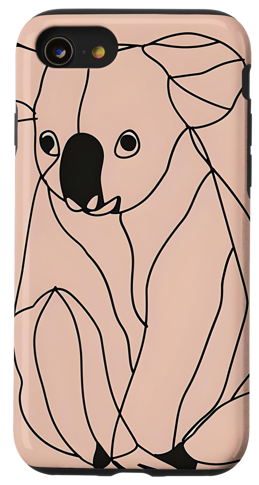 iPhone SE (2020) / 7 / 8 Minimalistic Pink Pastel Line Art Koala Case