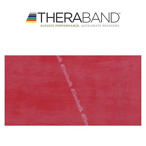 Thera-Band original Übungsband + Übungsbuch gratis color: red