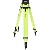 AdirPro Laser Level Tripod - Universal Heavy Duty Survey &amp; Transit Tripod - 5/8" x 11" Thread - Quick Clamp - Aluminum Construction for Lasers &amp; Levels (Green)