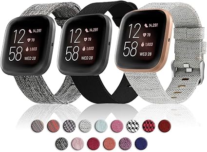 fitbit versa woven band amazon