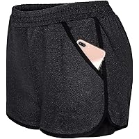 Blevonh Womens Cozy Banded Waist Running Fitness Workout Shorts with Pockets S-XXXL