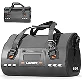 LIBZAKI Large Waterproof Rolltop Duffel Bag-Heavy Duty Motorcycle Dry Bag for Traveling, Camping, Gym,Beach,Kayaking,Quick Release Buckles 70L