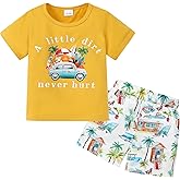 YUEMION Toddler Baby Boy Summer Outfit 1-5T Baby Boy Clothes Short Sleeve T-Shirts Top + Shorts 2Pcs Boy Clothing Casual Set