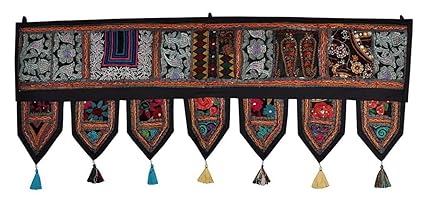 Handicraftworld Traditional Home Decor Handmade Multicolor Cotton Toran for Door