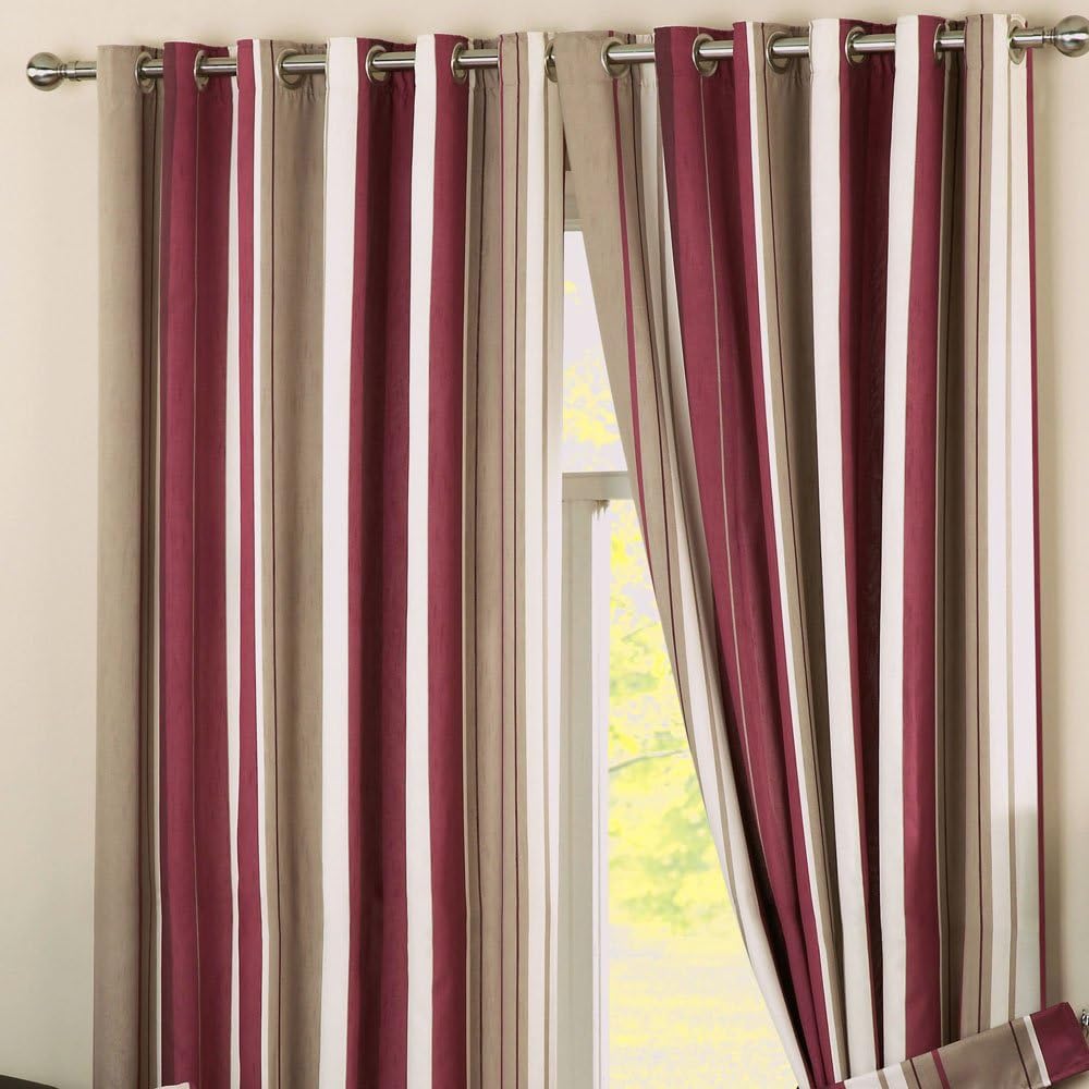 Dreams 'n' Drapes Whitworth Eyelet Lined Curtains, Claret