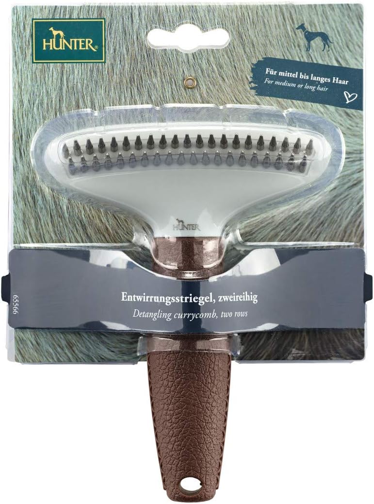 Hunter - Curry Comb antitangle / Two Rows, brown, 41 Zinken - Image 4