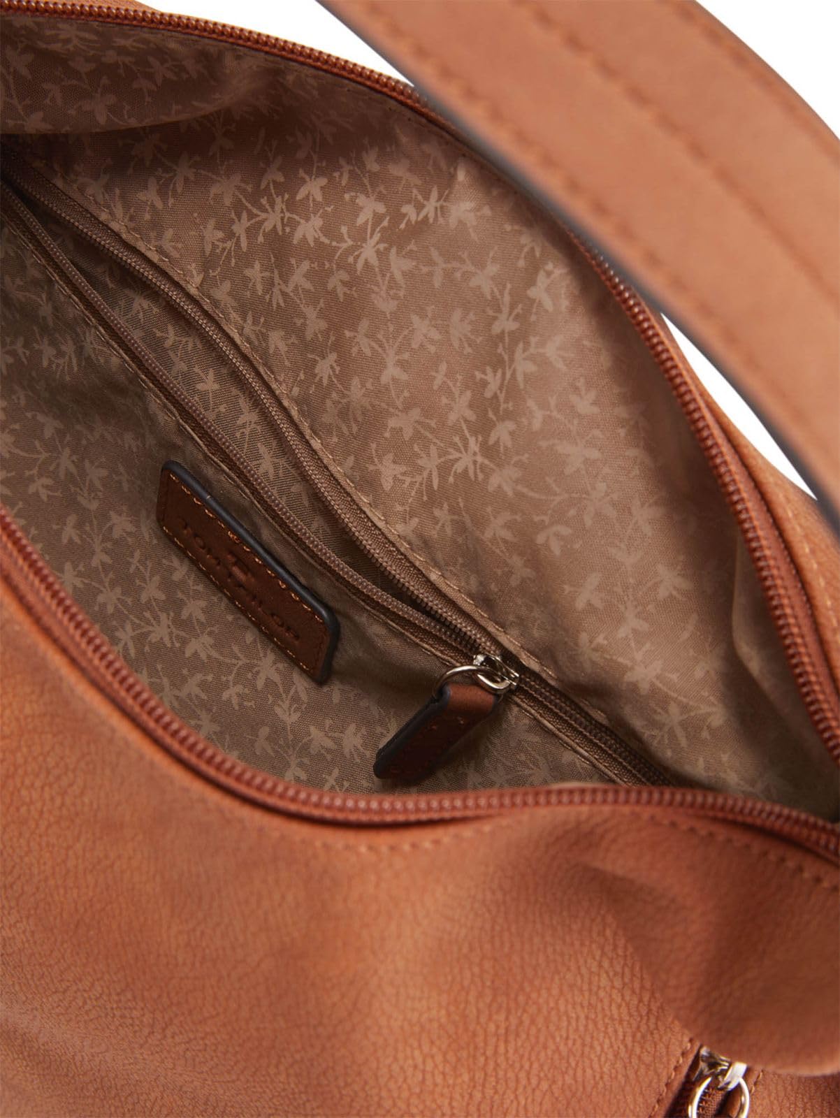 TOM TAILOR Caia Damen Hobo Bag Schultertasche Mittelgroß Cognac Braun