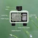 Johgee 2 Zone Sprinkler Timer, Programmable Watering System with Rain Delay view 2