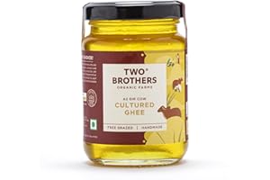 Two Brothers Organic Farms Amorearth A2 Ghee | Desi Gir Cow Cultured Ghee | Bilona Method | Immunity Booster | Healthy For Heart - 150 ml
