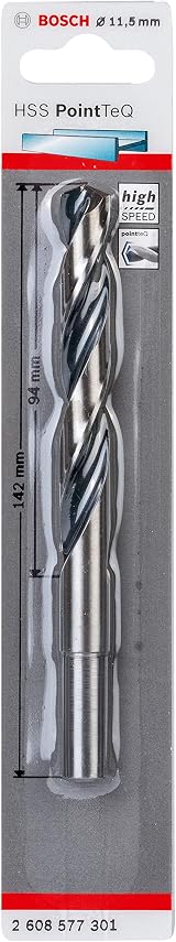 Bosch PointTeQ HSS Twist Drill Bit Reduced Shank 11.5 mm 94 mm 142 mm view 1