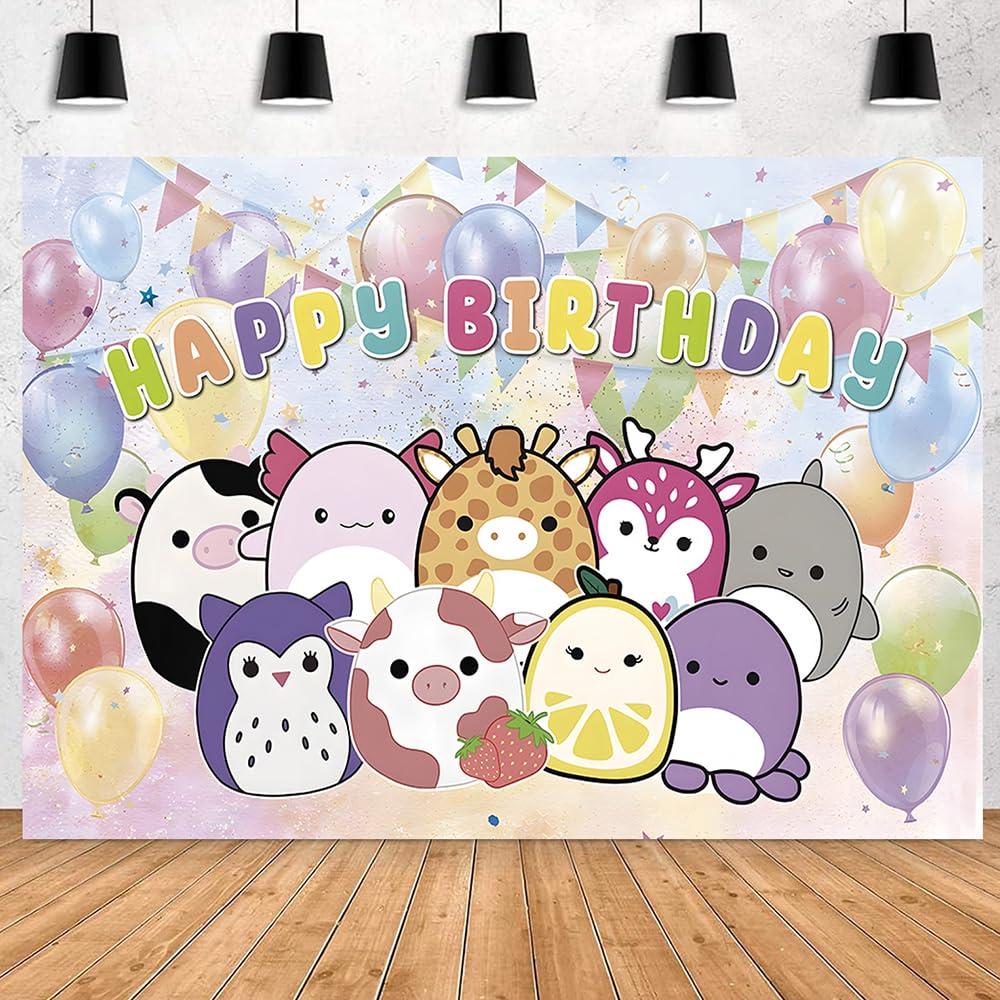 Photo 1 of *MINOR DAMAGE - USED*
Cute Animal Background Birthday Decorations,Party Favors,Cartoon Background Cartoon Party Decoration Banner 5x3ft