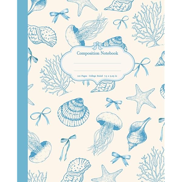Vintage Botanical Composition Notebook: Pastel Blue Floral