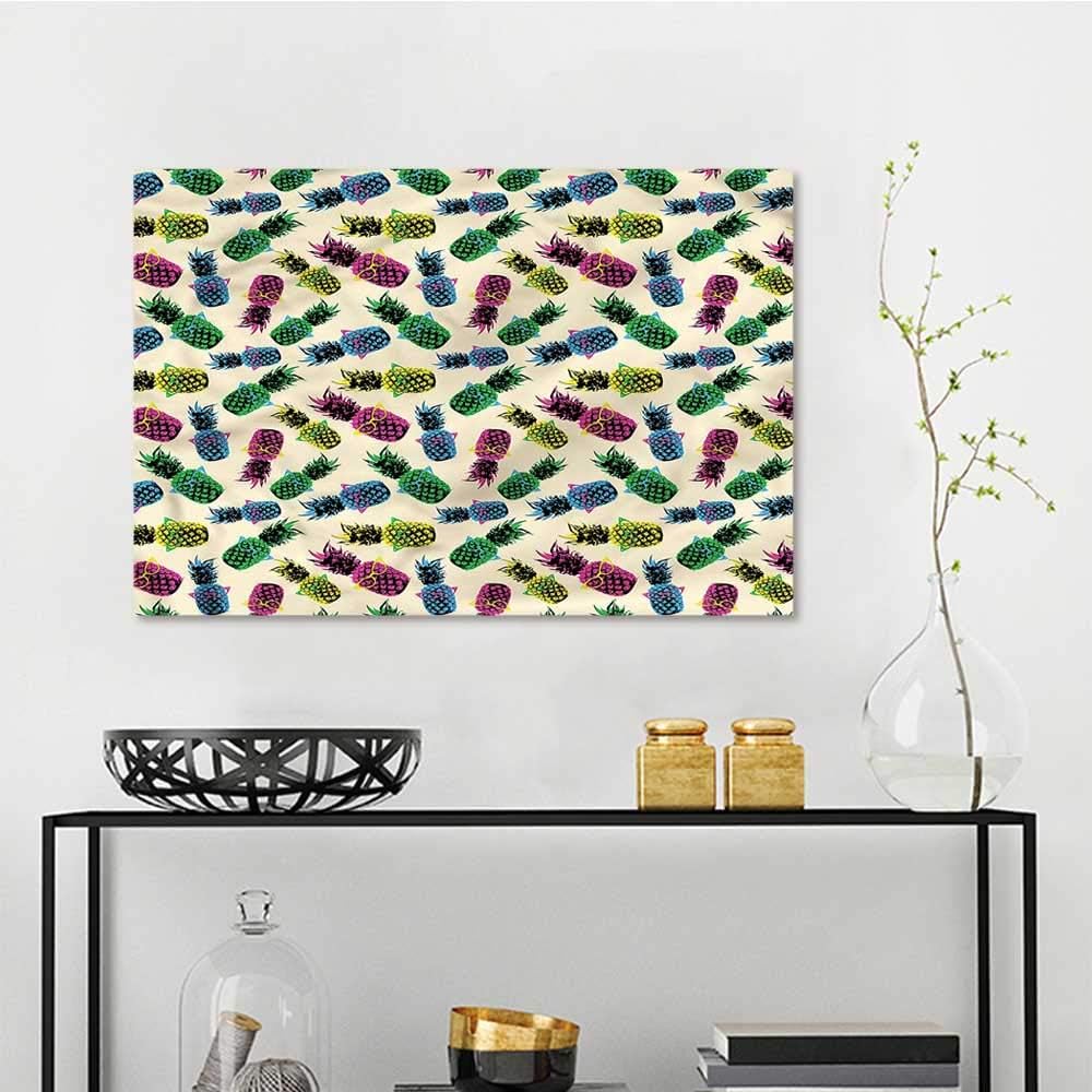 one1love Indie DIY Oil Painting 80s Vibrant Pineapple Office Art Decoration W23 xL15