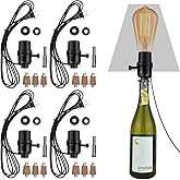Aokpsrt Bottle Lamp Kit with 9mm Glass Drill bit DIY Lamp Kit for Liquor Bottles with Slip on Socket and 8 Feet Power Cord,No
