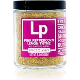 Spiceology Pink Peppercorn Lemon Thyme Seasoning, 5.4 oz | Use On: Chicken, Salmon, Shrimp, Potatoes, Butter, Vegetables, Salad Dressing, Lemon Pepper Seasoning, Vegetable Seasoning