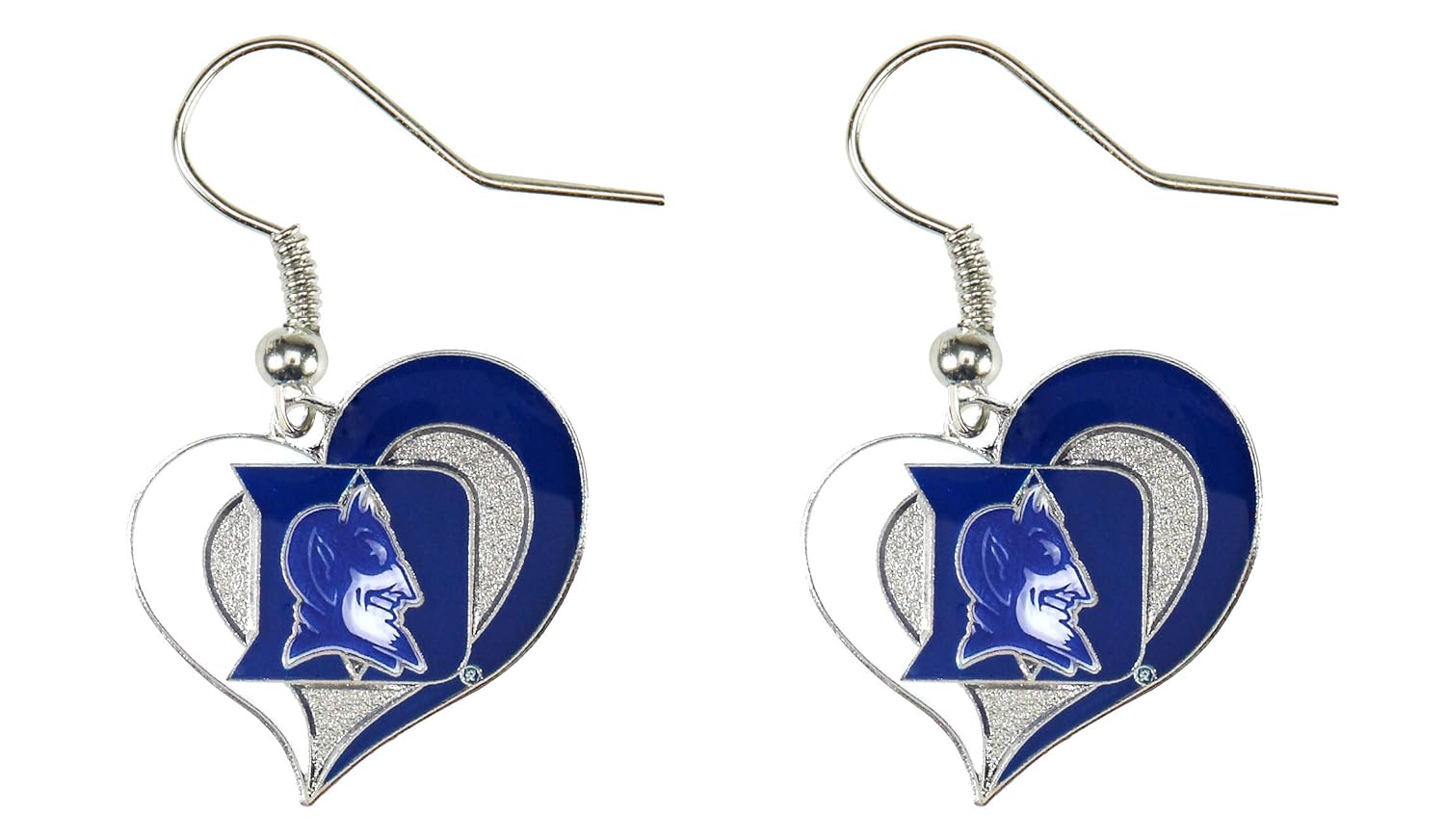 NCAA Womens NCAA Swirl Heart Earrings