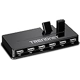 TRENDnet High Speed USB 2.0 10-Port Hub with 5V/2.5A Power Adapter and Two Flip-Up Ports, Compatible with Mac OSX , Win, Linux, Unix, Rasberry Pi, Wii, Wii U, Chromecast, PS3/PS4, XBox, XBox One No CD Required for installation TU2-H10