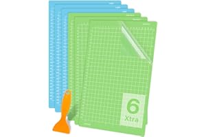 Gwybkq Cutting Mat, Compatible With Cricut Joy Xtra 12x8.5in 6 Pack Variety Adhesive (Standard & Light Grip) Reusable Craft Cutting Mats Sticky Accessories Replacement for Cutter