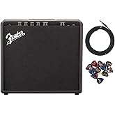 Fender Mustang LT25 Guitar Combo Amplifier Bundle with Cable and Austin Bazaar Exclusive 12-Pack Picks