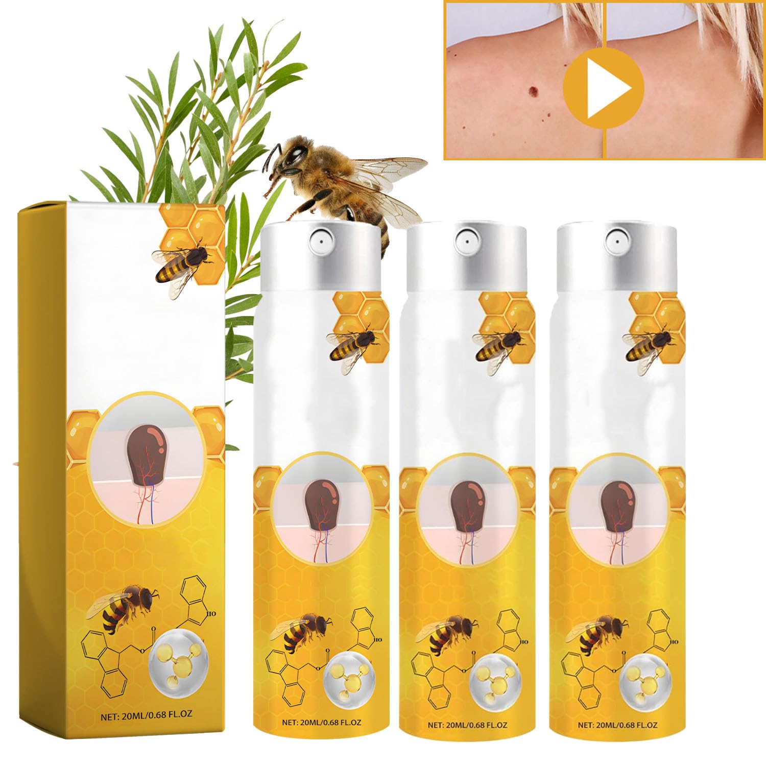 Photo 1 of Hannahcos 3Pcs Recede Bee Venom, for Women and Men?20ml/PCS?